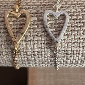 TWO Chloe + Isabel Take Heart Bracelets - Gold & Silver